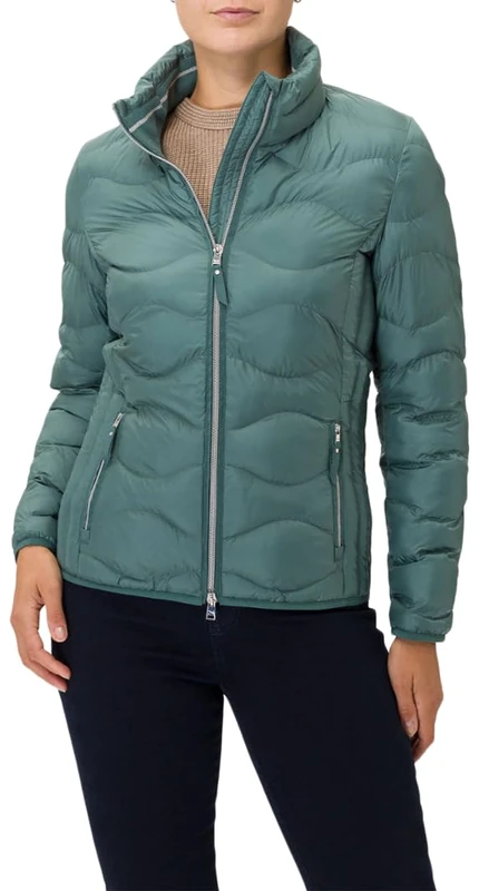 BRAX Women's Style Bern Down Look Quilted Jacket, Sage, 16 - Image 1