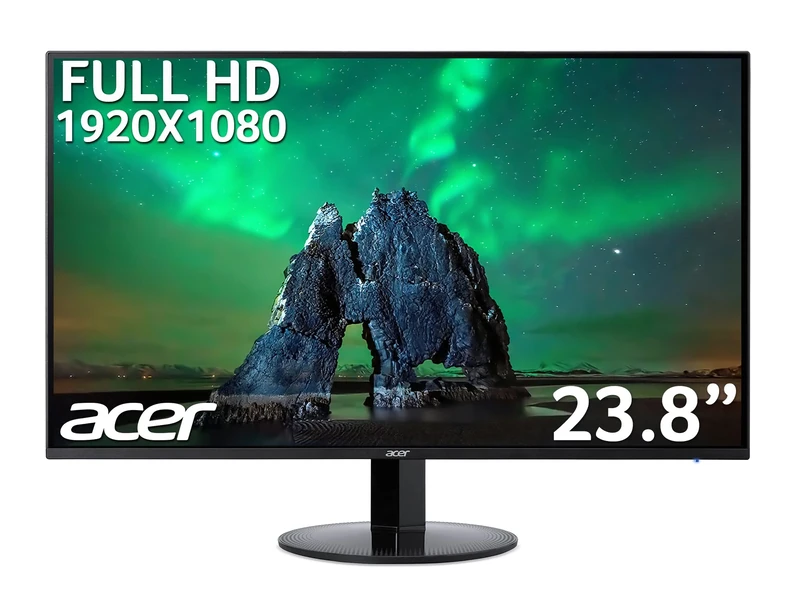 Acer SB241Ybi 24 inch Full HD Monitor (IPS Panel, FreeSync, 75Hz, 1ms, HDMI, VGA, Black)
