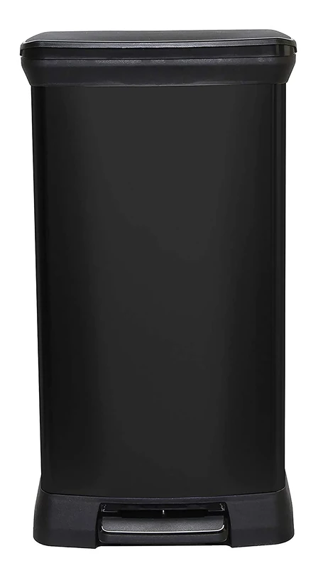CURVER Kitchen Bin, Plastic, Black, 39 x 29 x 72 cm