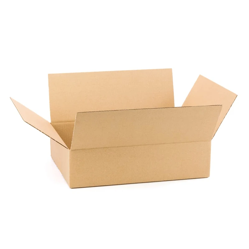 Pack of 25 Reinforced Cardboard Boxes with Single Walls, 15.75x11.81x3.94 in - Made from Recycled Cardboard, Durable for Shipping, Storage and Moving