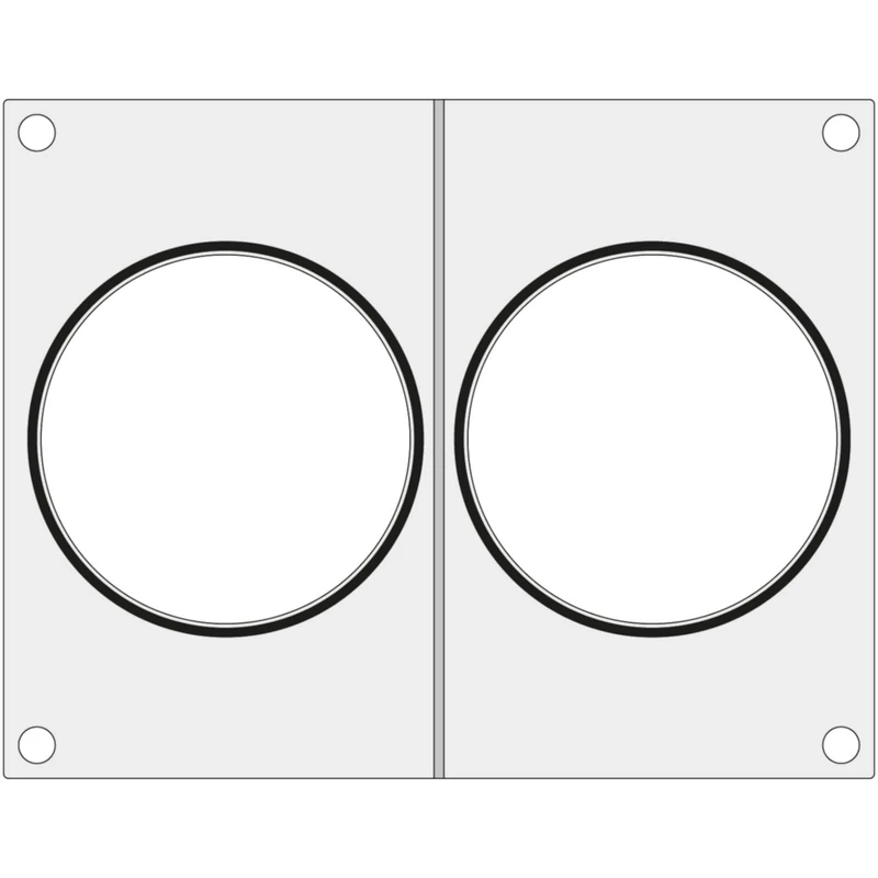 HENDI Die for HENDI Sealing Machine 330005, Black Silicone Gasket, suitable for 2 round containers of e.g. ø115mm, aluminum