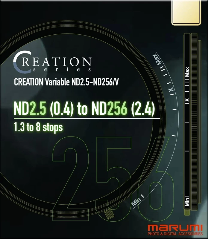 MARUMI Creation Video Vari-ND 2.5-256 82 mm Filter - Image 1