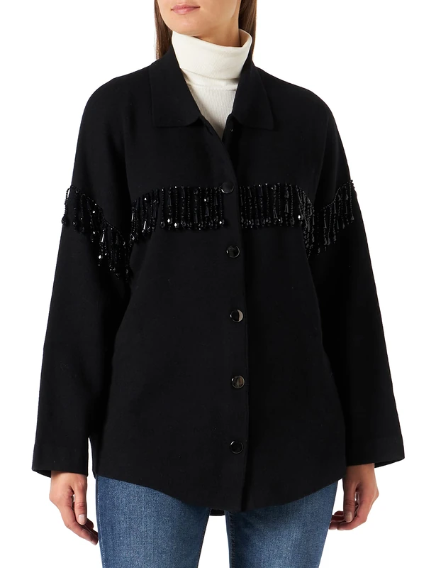 Pinko Women's Tobago Compact Viscose Jacket - Black Limousine XS