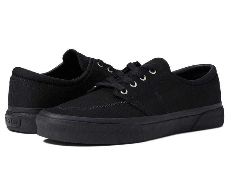 Polo Ralph Lauren Faxon X Low-Top Canvas Sneaker - Black