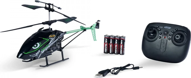 Carson Toxic Spider 340 RTF Remote Control Helicopter, Ready to Fly for Children from 12 Years, Black