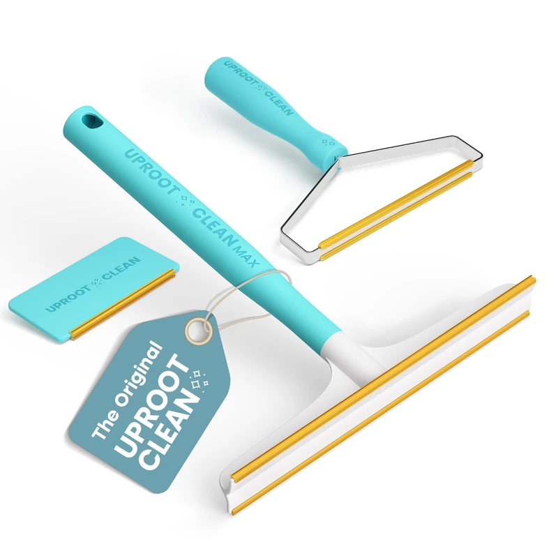Uproot Cleaner Bundle - Max, Pro and Mini - Non-Damaging Lint Remover and Carpet Scraper by Uproot Clean - Easy Cat Hair Remover & Dog Hair Remover for Couch, Clothes & Rugs - Gets Every Hair!