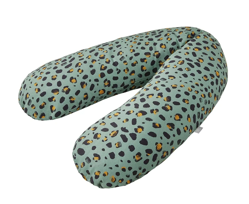 Rotho Babydesign Multi Nursing Pillow, 190 x 35 cm, From 0 months, Machine washable, Hypoallergenic, Leopard 20453 0010 DK01