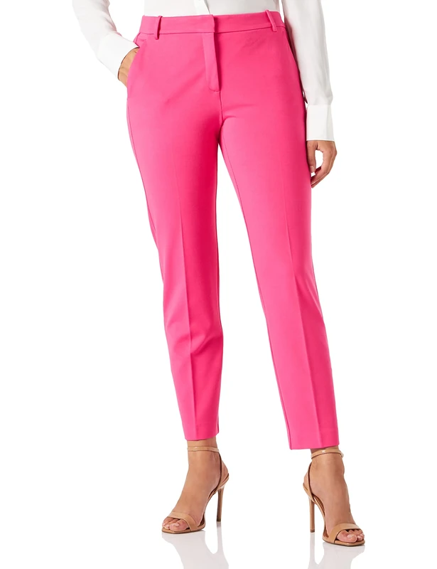 Pinko Women's Bello 124 Pants Punto Stof Trouser, O28_Magenta, 14