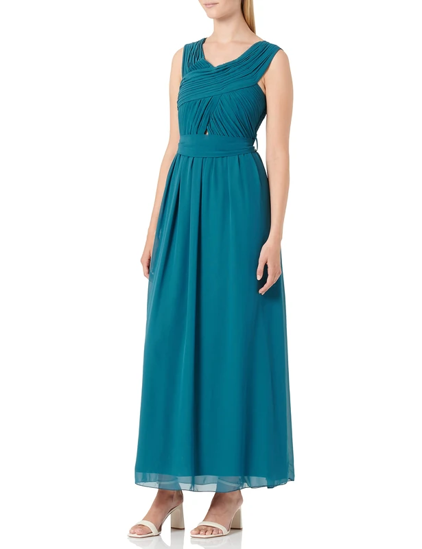 Little Mistress Womens Crossover Bardot Maxi Dress Size 8 Green Dress 36