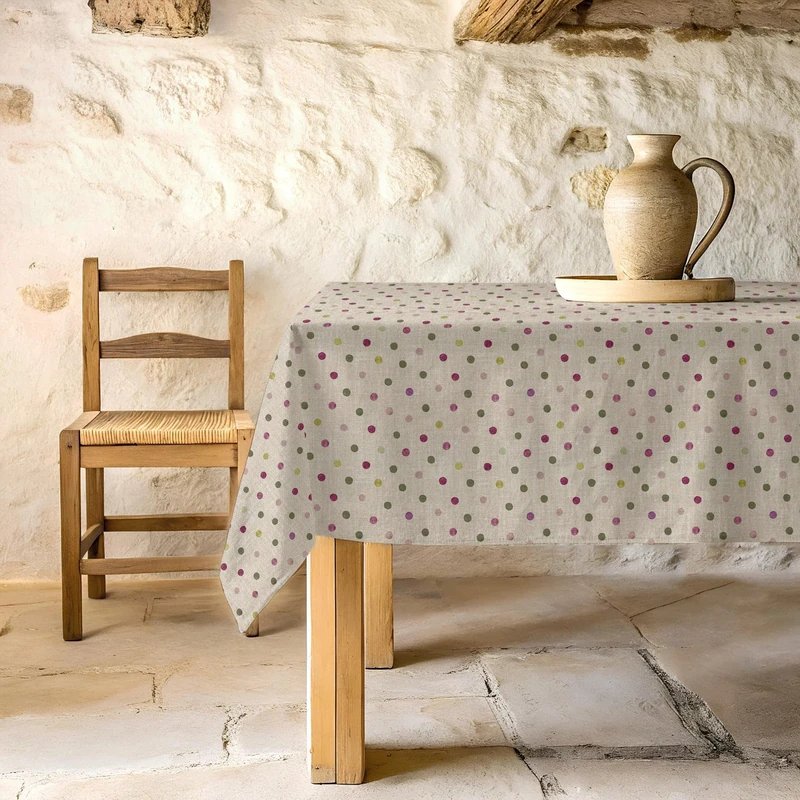 BELUM | Resin Tablecloth 100% Organic Cotton XL | Stain Resin Tablecloth | Large Tablecloth for Rectangular Table | No Rubber Tablecloth (300 x 140)