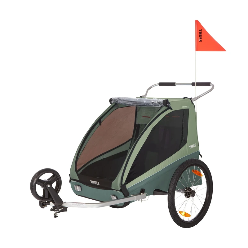 Thule, Coaster Xt, 2 Seater Bike Trailer, Green, U, Unisex-Adult