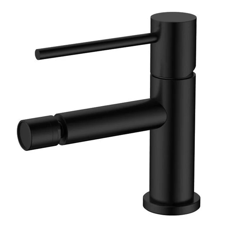 ZUÑ Bidet Mixer Tap Stylish Rounded Brass Matte Black Finish Includes Hardware, Hose and Cartridge