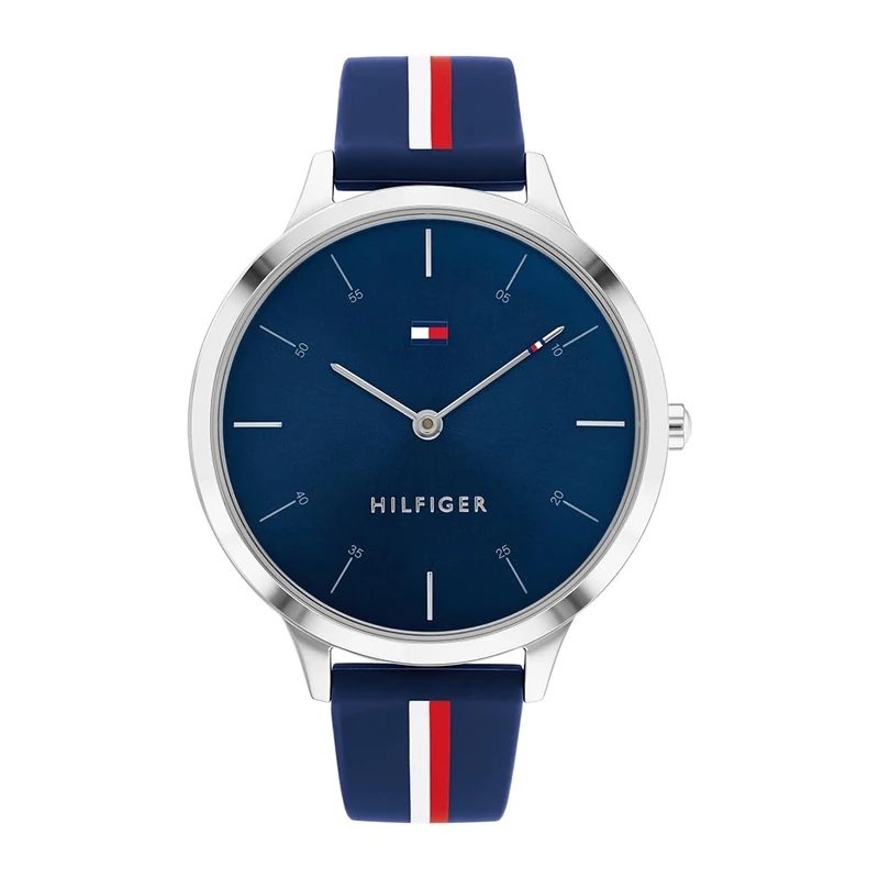 Tommy Hilfiger Analogue Quartz Watch for Women with Blue Silicone Bracelet - 1782499
