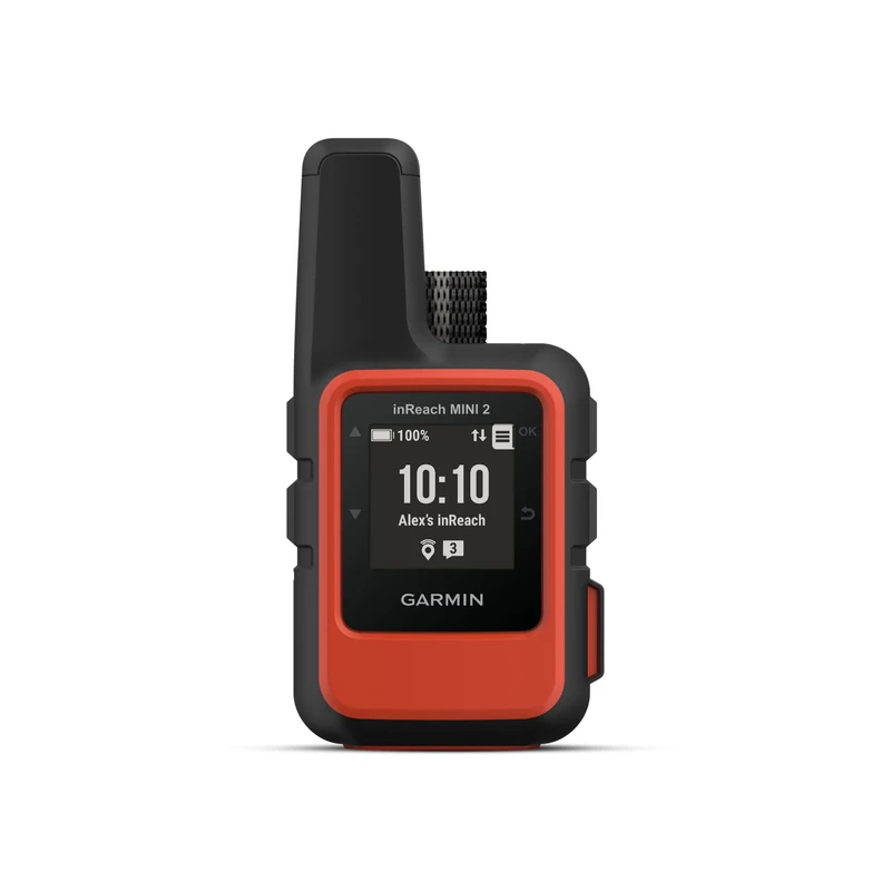 Garmin inReach Mini 2, Lightweight and Compact Satellite Communicator, Hiking Handheld, Two Way Messaging, Interactive SOS Alerts, Location Sharing, Global Satellite Network, Rugged Design, Red