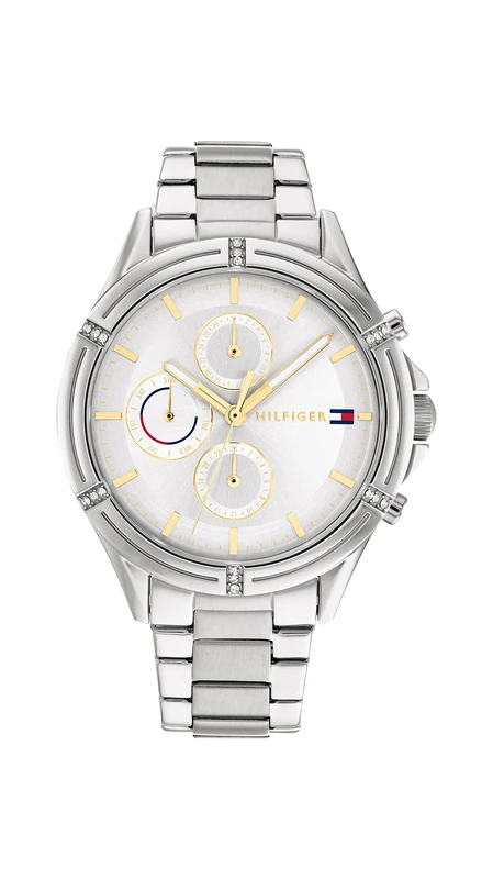 Tommy Hilfiger Analogue Multifunction Quartz Watch for Women with Silver Stainless Steel Bracelet - 1782502