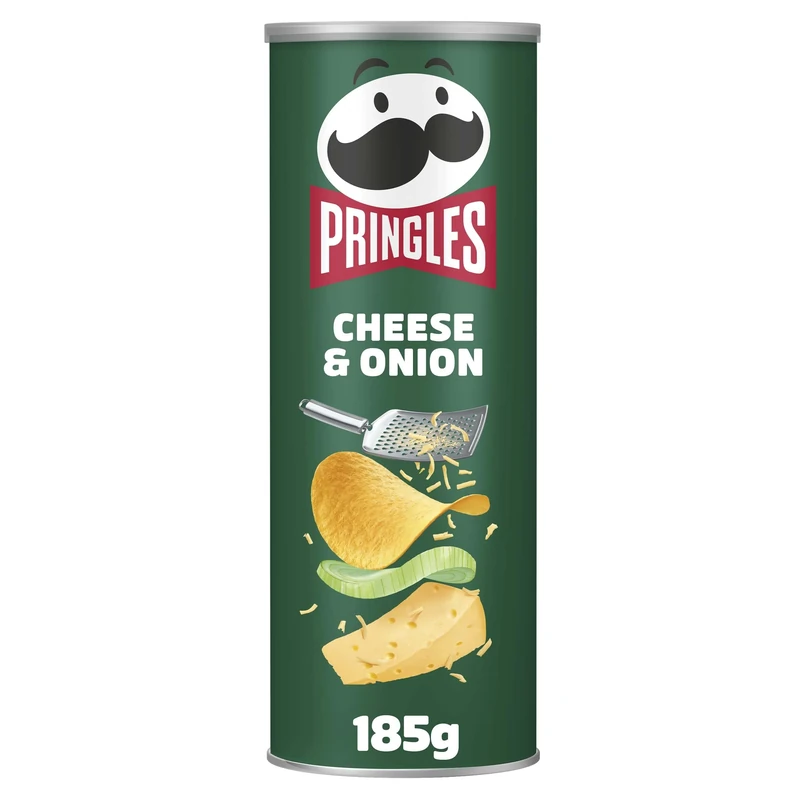 Pringles Cheese & Onion | Chips mit Käse Geschmack | Einzelpackung (1 x 185 g)