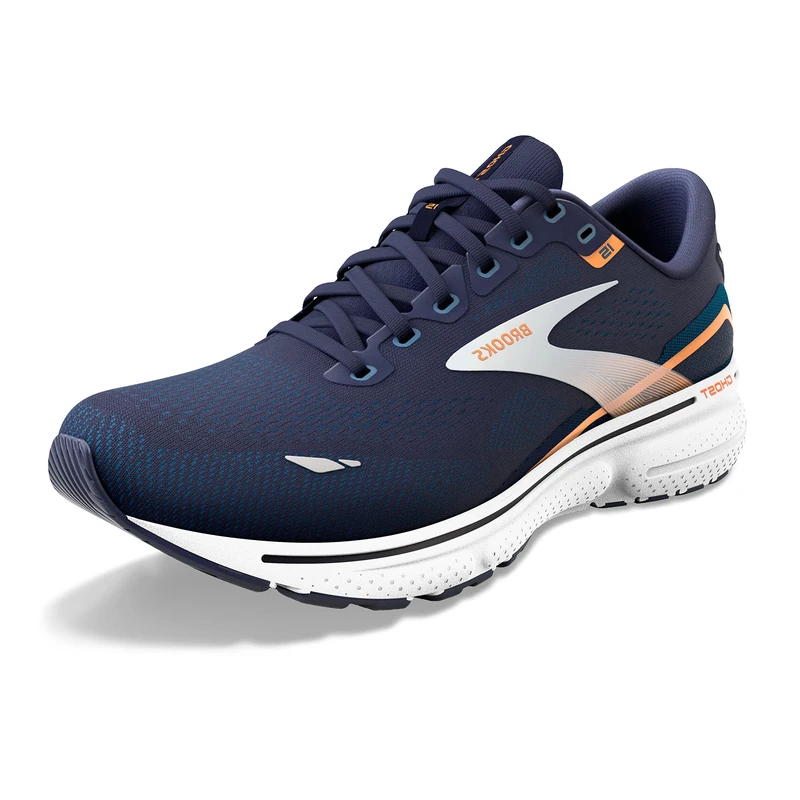 BROOKS 1103931B439 Ghost 15 Men Peacoat/Blue/Orange Pop UK 14