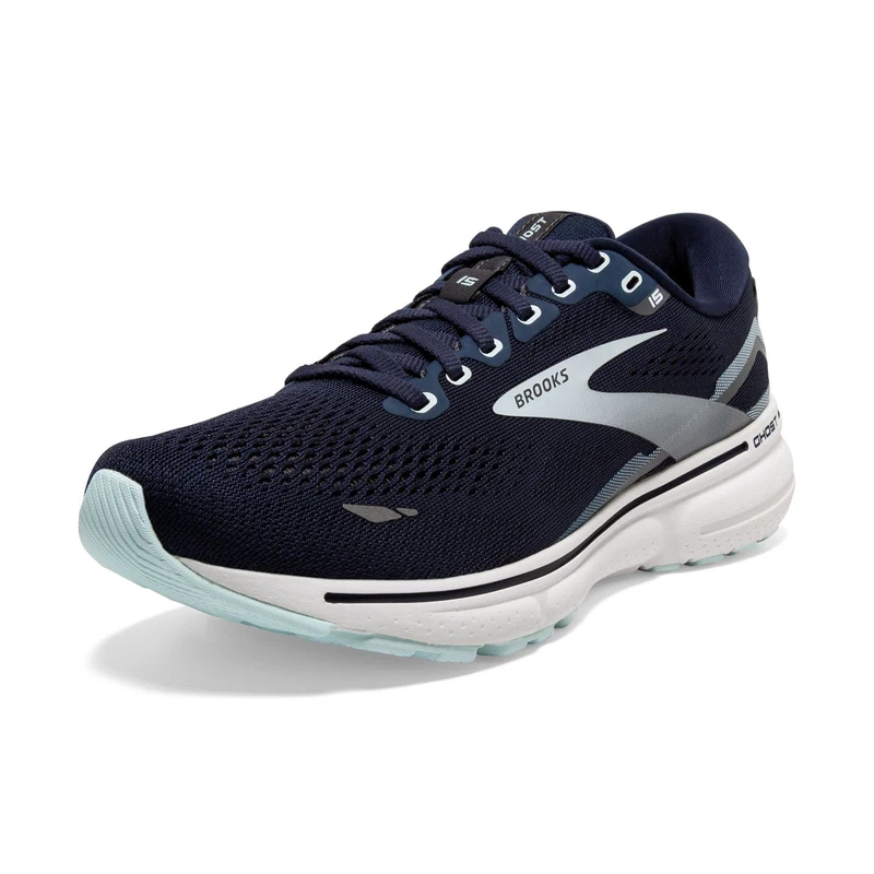 Brooks Women's Ghost 15 Sneaker, Peacot/Pearl/Salt Air, 9 UK