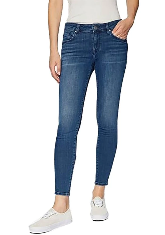 Mavi Women's Adriana Jeans, Dark Blue Brushed Glam, 27W x 32L