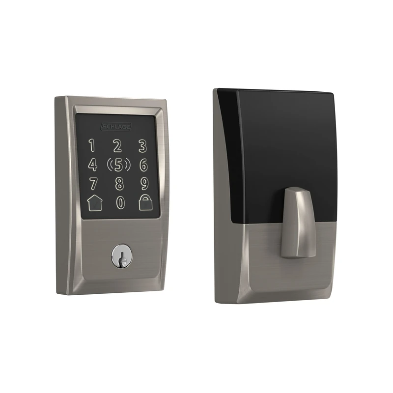 SCHLAGE BE499WBCEN619 Encode Plus Smart WiFi Deadbolt Lock, Satin Nickel