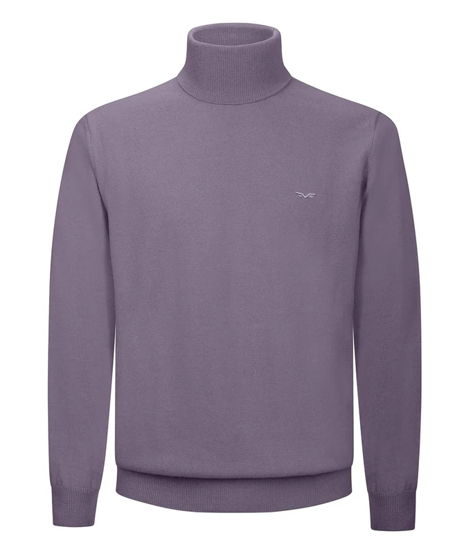 Armata di Mare Men's Turtleneck Sweater, Purple, S