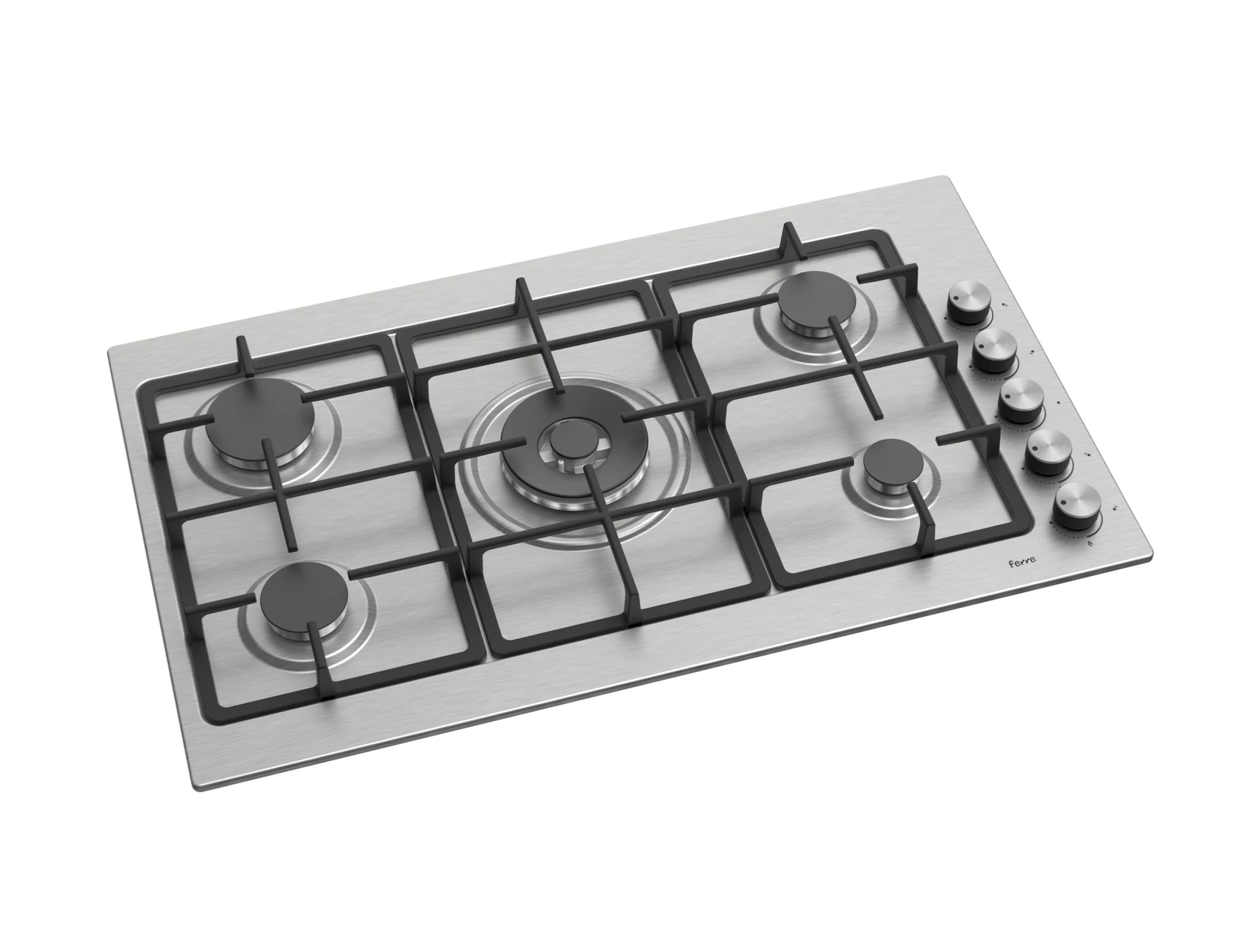 EL010-90cm Built-in Gas Hob - Cast Iron Pan Support