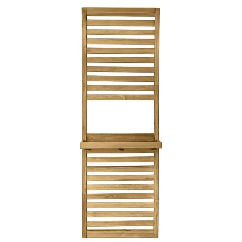 Forest Garden Slatted Wall Planter with 1 Shelf