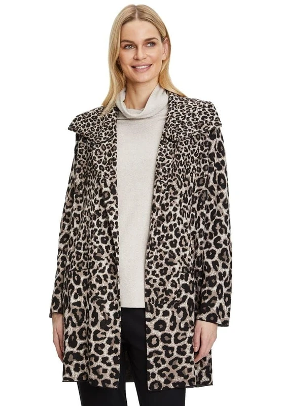 Betty Barclay Women's 5767/1187 Cardigans, Taupe/Black, 14