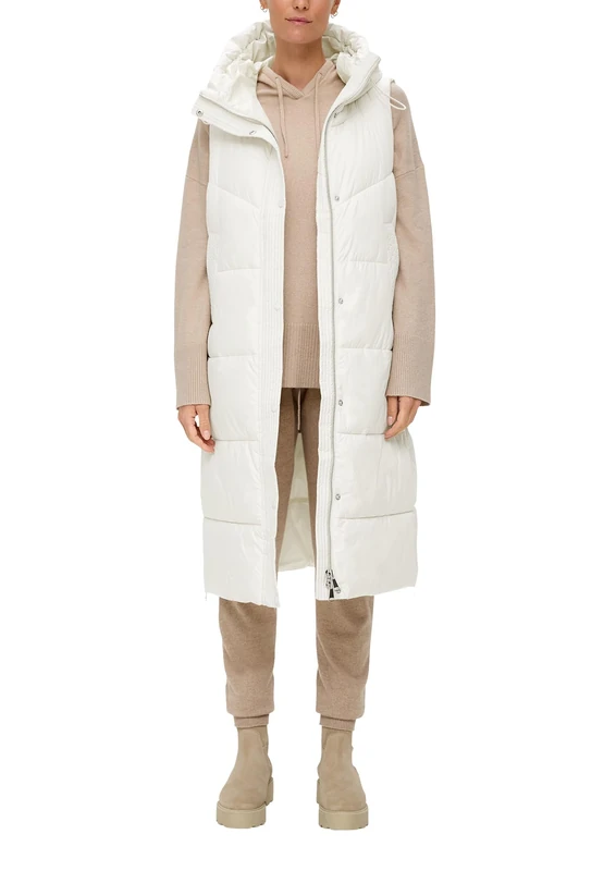 s.Oliver Women's Weste ärmellos Weste ärmellos, off-white, 36