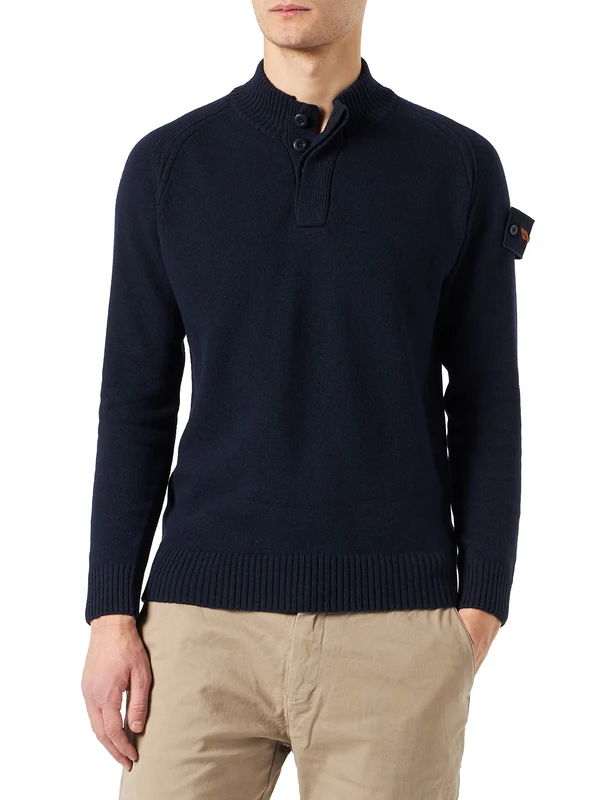 Armata di mare Men's Wolf C/Buttons Sweater, 730, XL