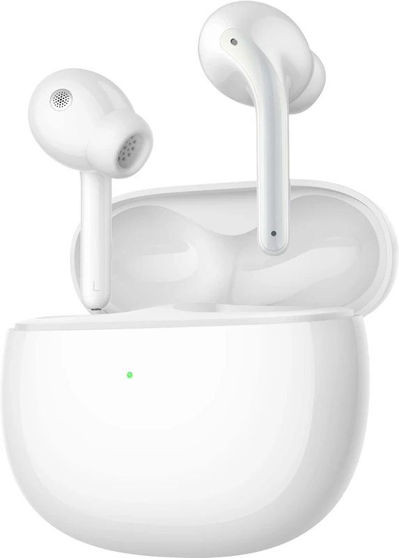 Xiaomi Buds 3 (Gloss White) + USB-C Cable 1m, Wireless Bluetooth 5.2 Earbuds with USB-C Cable 1 Meter, Wireless Headphones, Lightweight, Up to 32 Hours Duration, Noise Cancellation, White