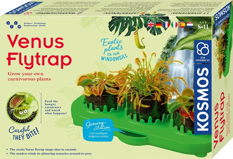 KOSMOS 616977 Carnivorous Plants, Plant Insectivores, Complete Set Propagation Station, Seeds, Soil, Pipette, Experiment Box for Children from 8 Years, Multilingual Instructions (English language not