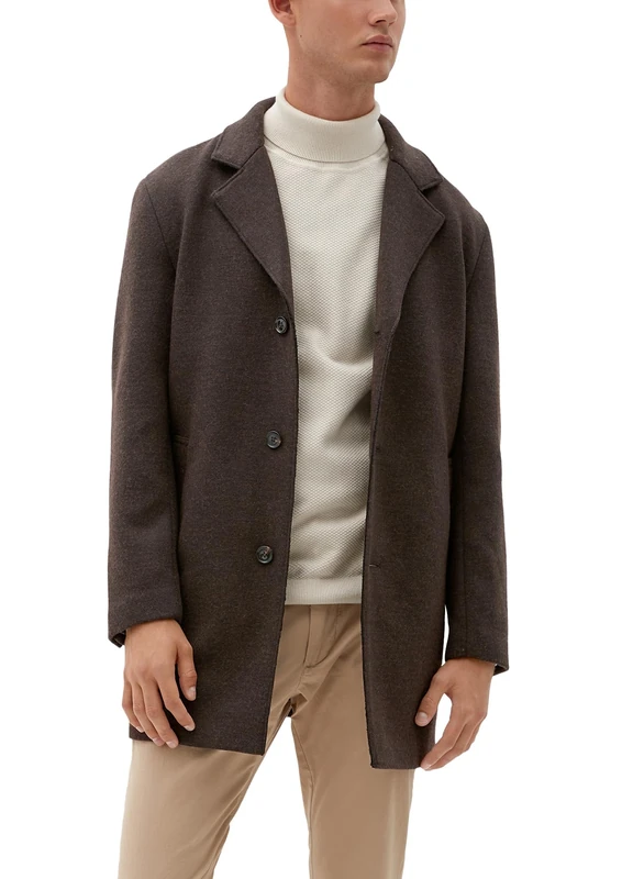 s.Oliver Men's Mantel Langarm, Brown, 46