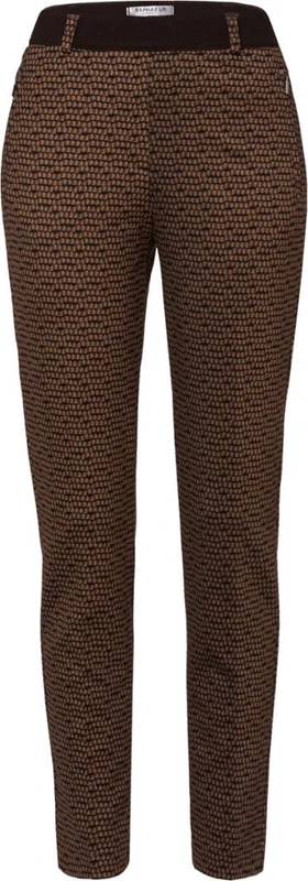 Raphaela by Brax Women's Lillyth All-Round Slip with Belt Loops Trouser, Tobacco, 40W x 30L