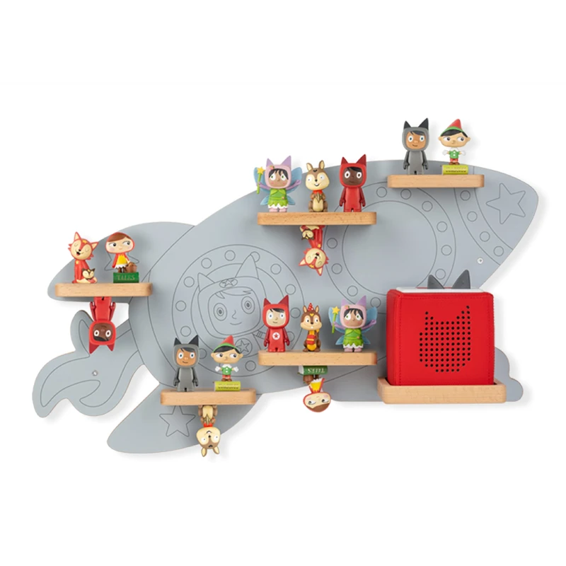 tonies Shelf Through the Galaxy, Shelf for Toniebox and Figures, Large Shelf in Light Space Blue for up to 40 - Image 1