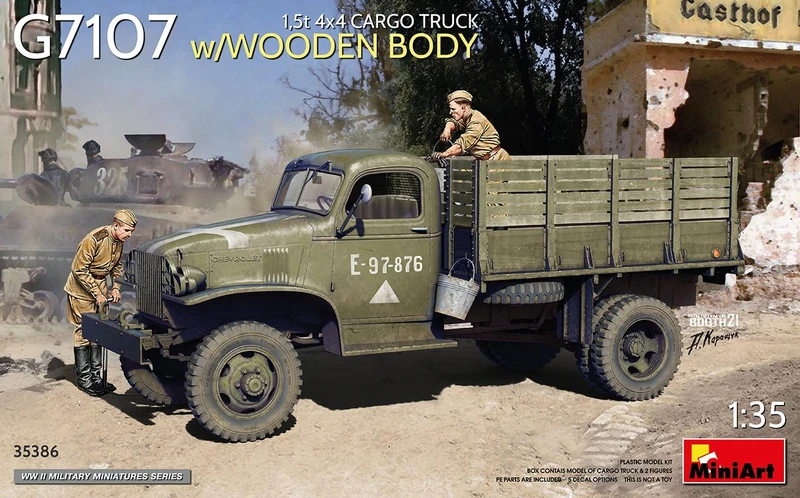 Miniart 1:35-1.5t 4x4 G7107 Cargo Truck w/Wooden Body