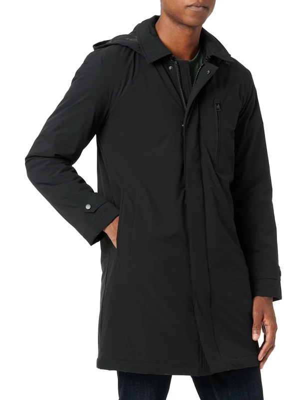 s.Oliver Men's Mantel langarm Mantel langarm, Black, XL