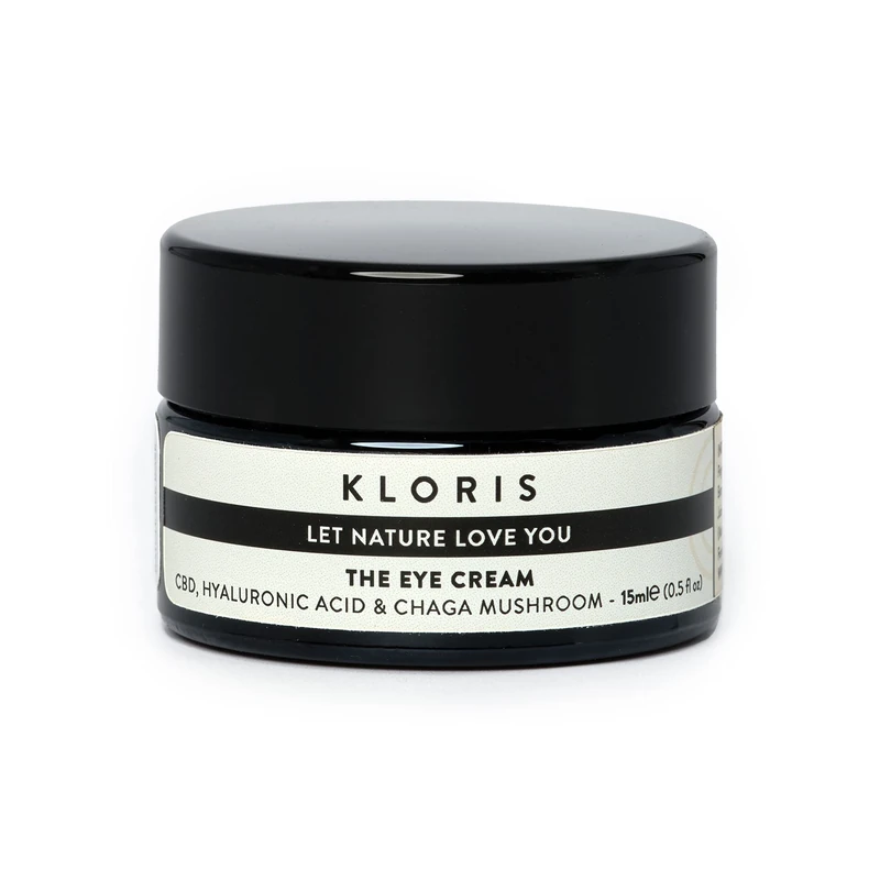 KLORIS The Eye Cream - Reduce Dark Circles and Puffiness. For Stressed Skin. With Chaga Extract, Squalane & Hyaluronic Acid - 15ml