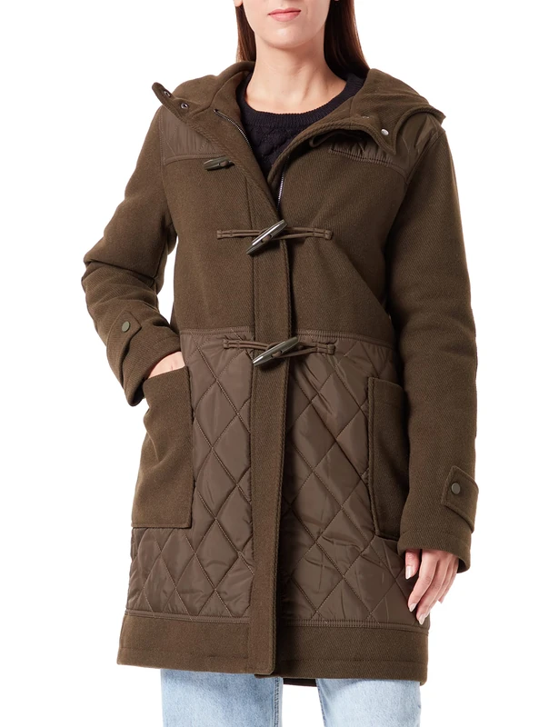 s.Oliver Women's Mantel Langarm, Khaki/Oliv, 38