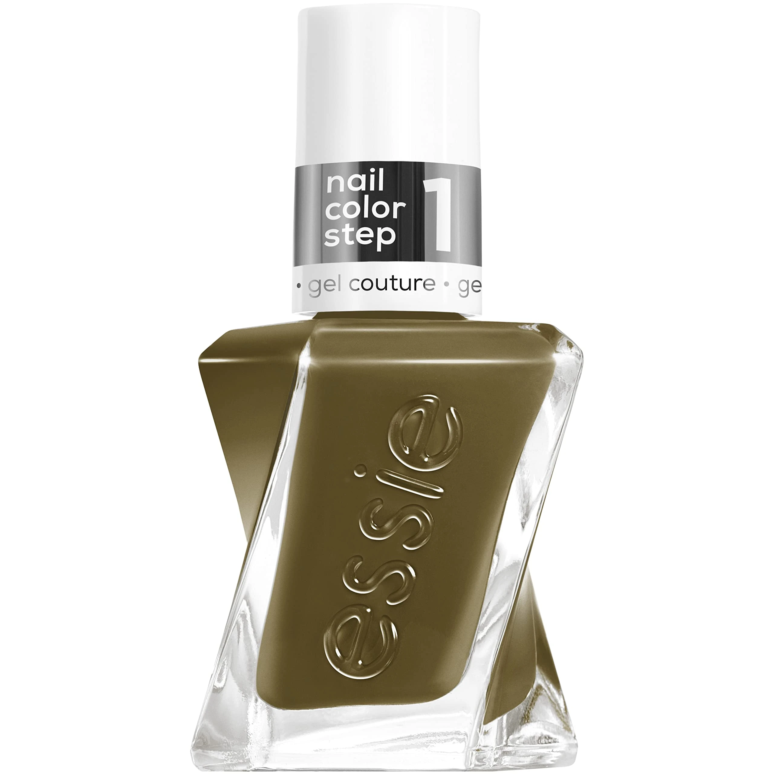 essie 1 x 13.5 ml Long Lasting Nail Polish with Shiny Finish, UV Free Manicure Gel Couture Colour No.540 Totally Plaid Olive Green