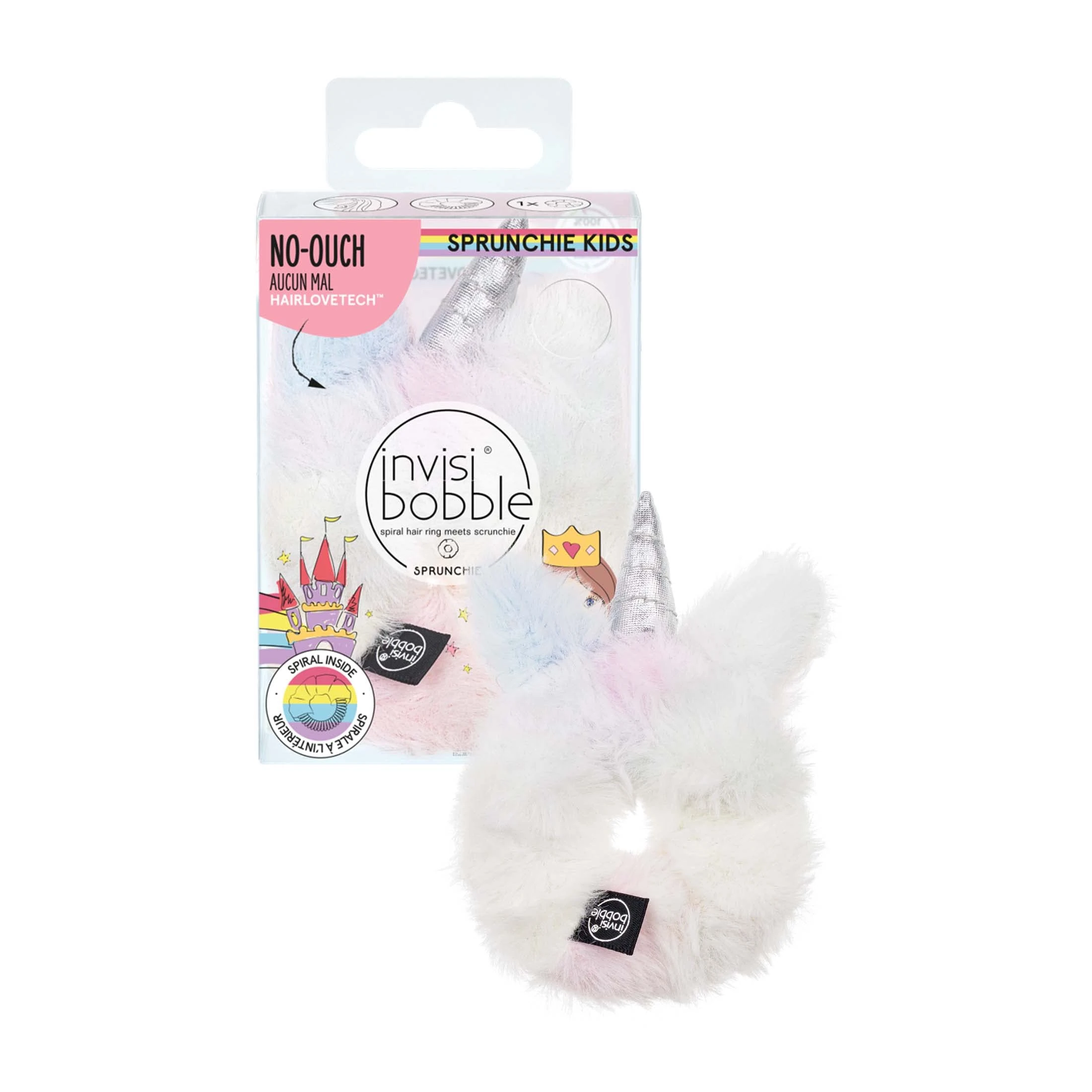 invisibobble Kids Scrunchie Unicorn I 1 x Hair Scrunchie Unicorn Plush Scrunchies Super Cute I Gifts for Girls I Hair Accessories Fluffy