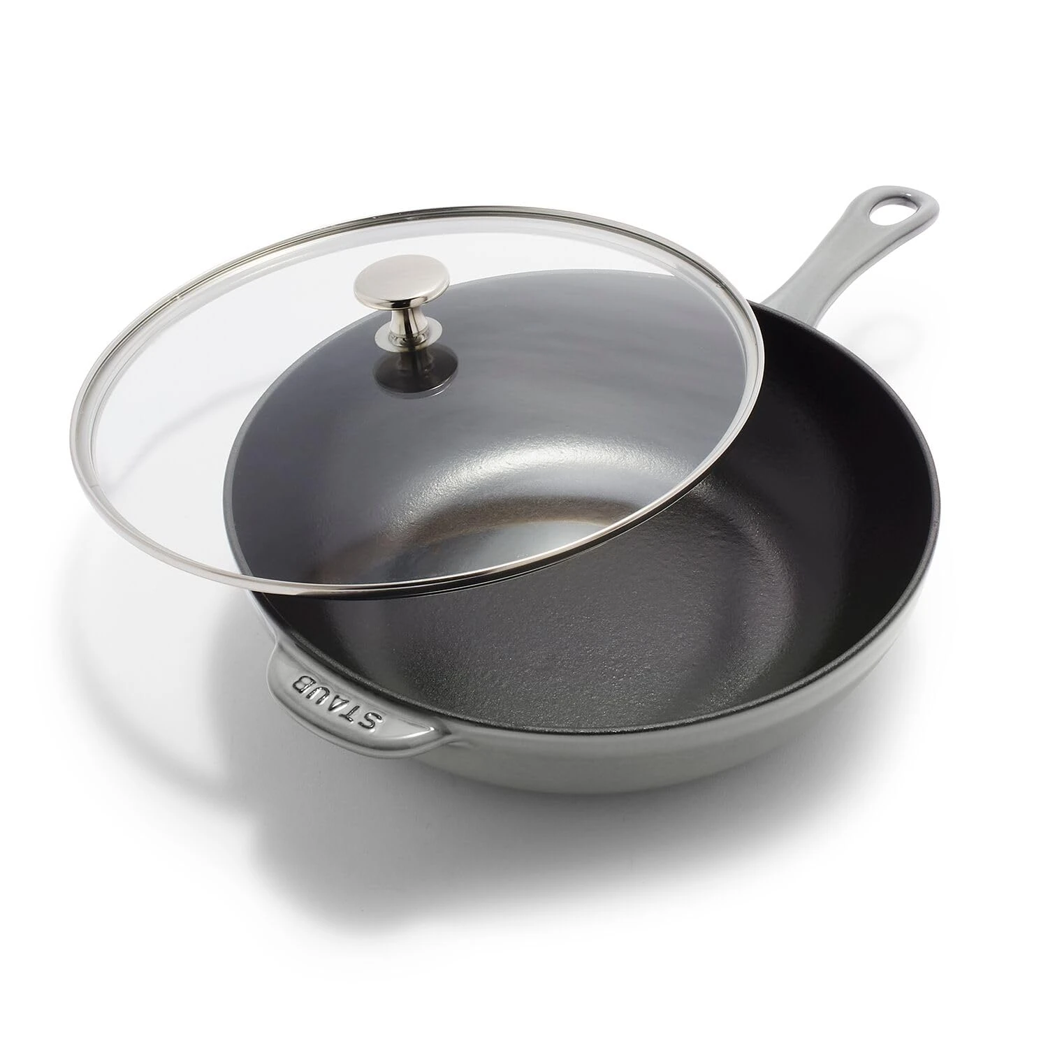 Staub Cast Iron 2.9-qt Daily Pan with Glass Lid - Graphite Grey