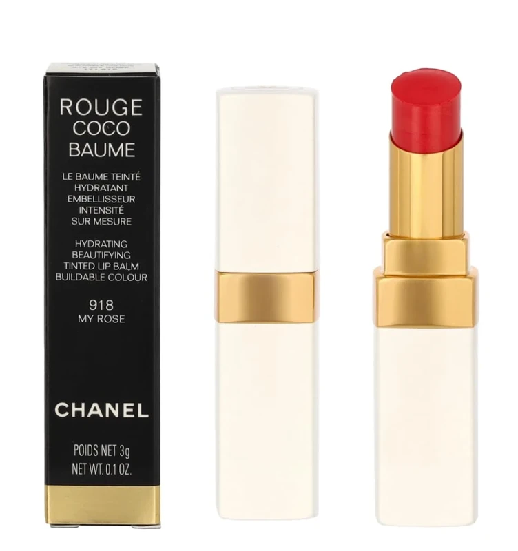 Rouge Coco Baume Hydrating Beautifying Tinted - 918 My Rose by Chanel for Women - 0.11 oz Lip Balm