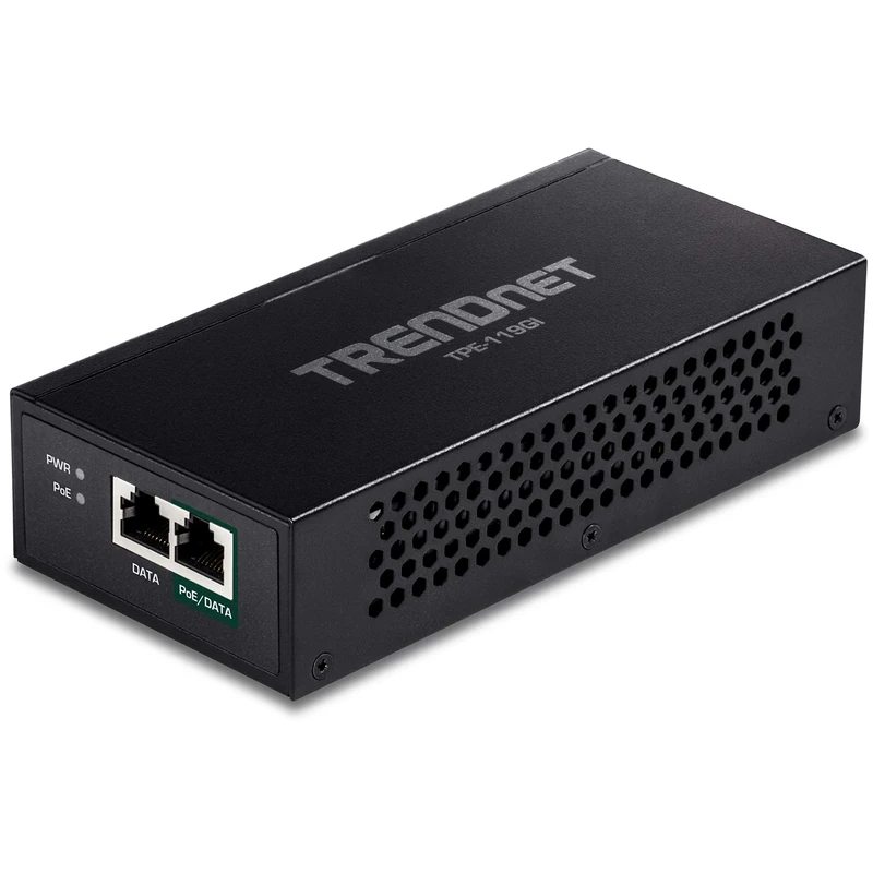 TRENDnet Gigabit PoE++ Injector, Convert A Non-PoE Port to A PoE++ Gigabit Port, PoE (15.4W), PoE+ (30W), Or PoE++ (95W), Up to 100m (328 ft), Integrated Power Supply, Black, TPE-119GI