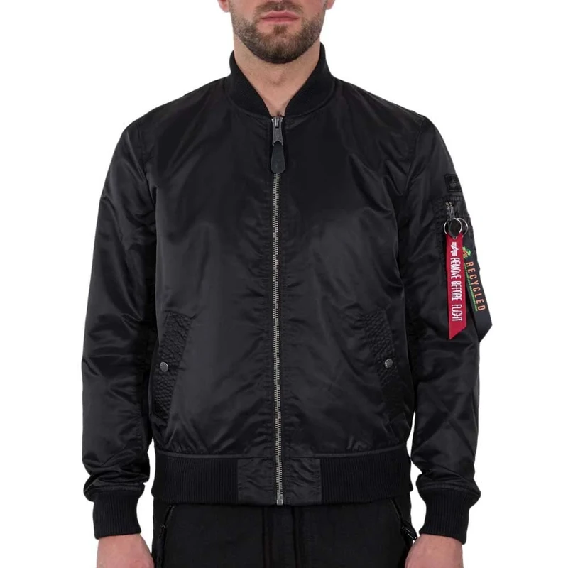 ALPHA INDUSTRIES Men's MA-1 LW Project R Jacket, Black, S