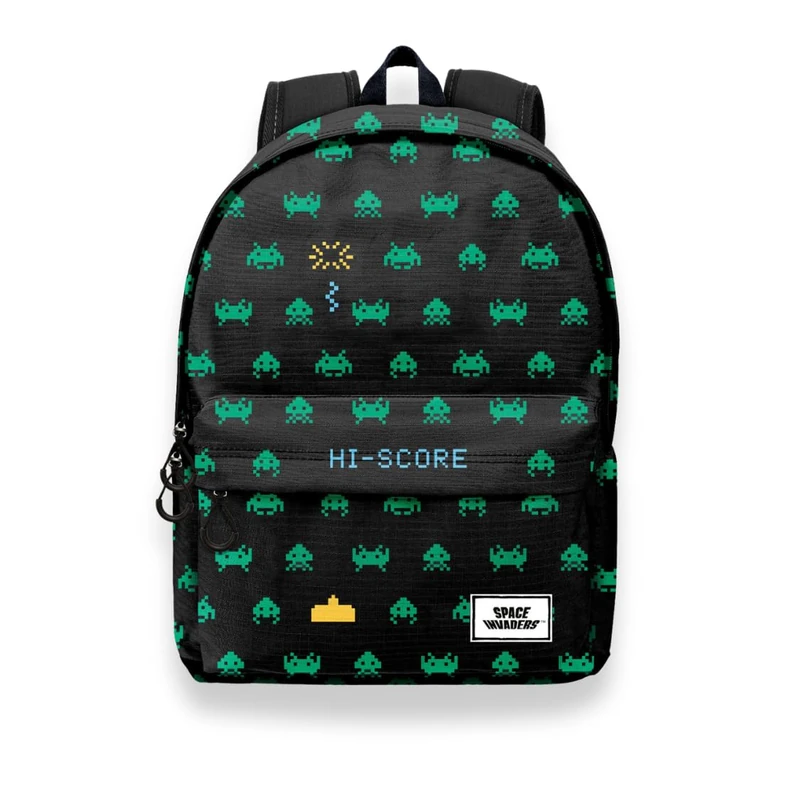 Space Invaders Army-ECO Backpack 2.0, Black, 17 x 32 x 44 cm, Capacity 22.5 L