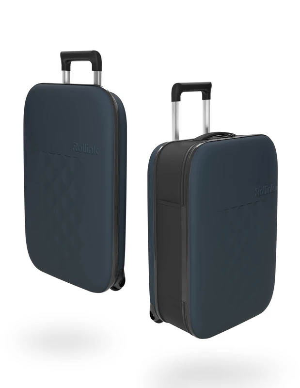 Rollink Vega II - The World's Thinnest Suitcase*Patent Pending* - Hand Luggage, Hardcase, Trolley, Wheeled Suitcase, Travel Suitcase, Boarding Luggage, Atlantic Blue, Cabin S - 55cm, Trolley - Image 1