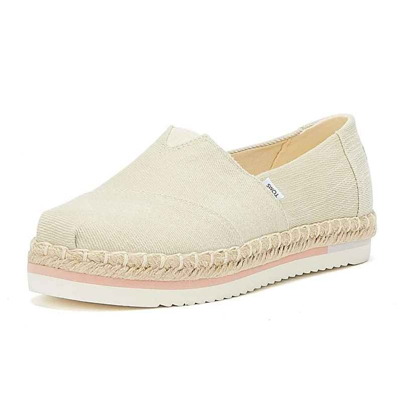 TOMS Women's Alpargata Platform Rope Platform, Natural Heavy Twill, 3 UK - Image 1
