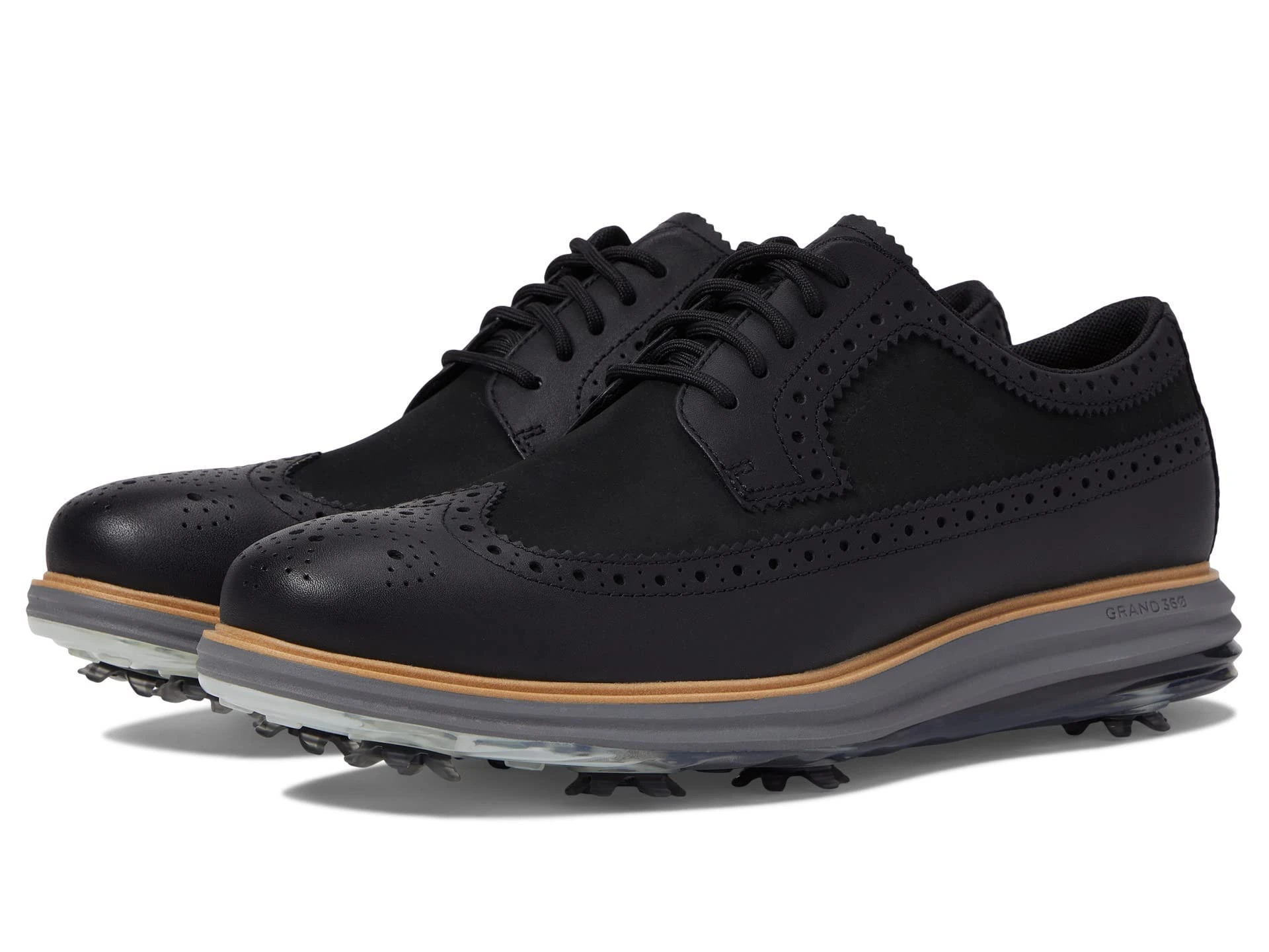 Cole Haan Originalgrand Tour Golf Waterproof Black/Natural/Quiet Shade 11.5 W - Wide, Black/Natural/Quiet Shade