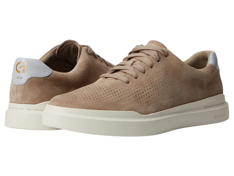 Cole Haan Men's Grandpro Rally Laser Cut Sneaker, Warm Stucco/Pearl Blue/Pristine, 9.5 UK